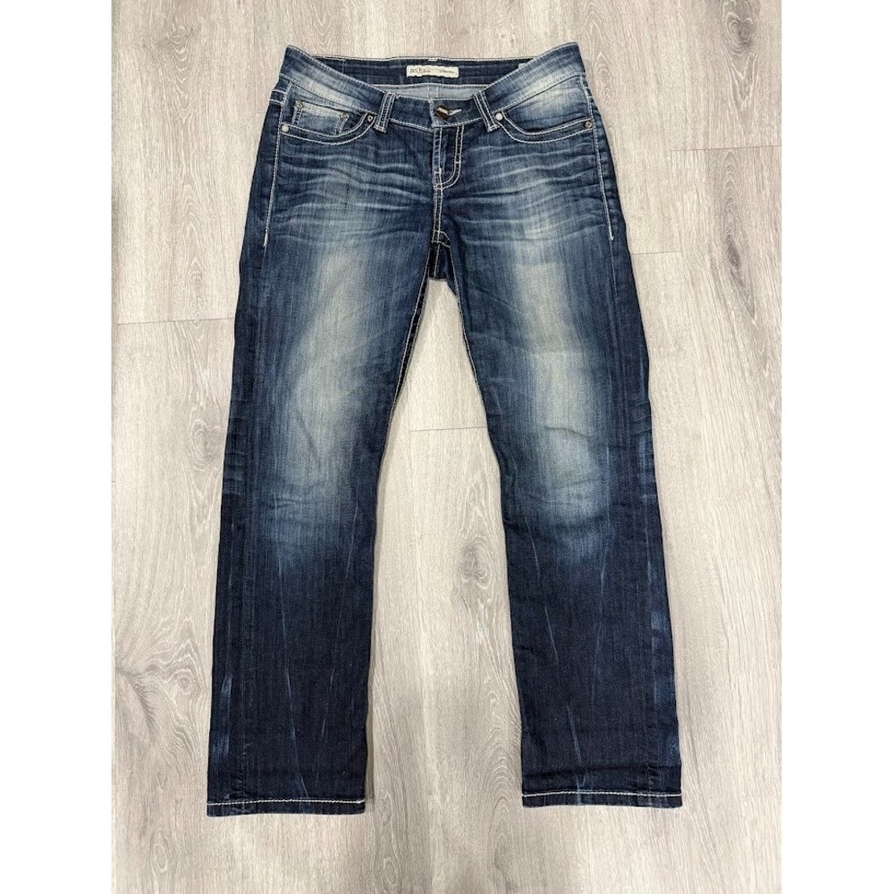 BKE Denim Sabrina Skinny Jeans Womens 26 Blue Jeans‎ Whiskers Low Rise 30x28